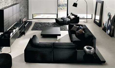 Simple Living Room Black And White Interior Design - Best Photo Source