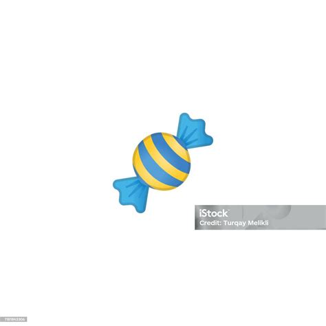 Candy Vector Icon Isolated Candy Wrapped Emoji Emoticon Illustration ...