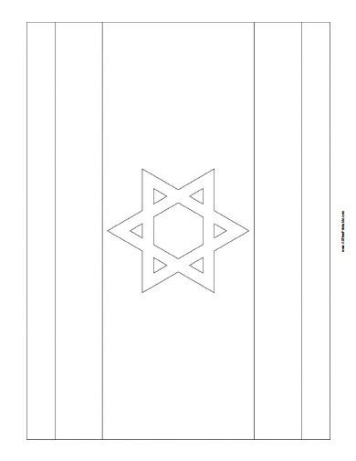 Israel Flag Coloring Page – Free Printable