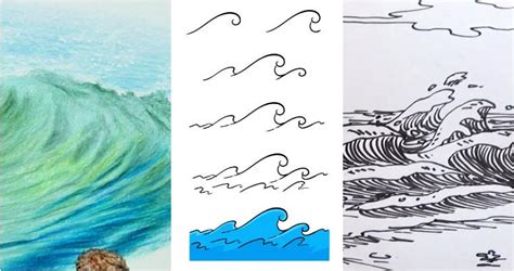 18 Easy Wave Drawing Ideas - How to Draw a Wave