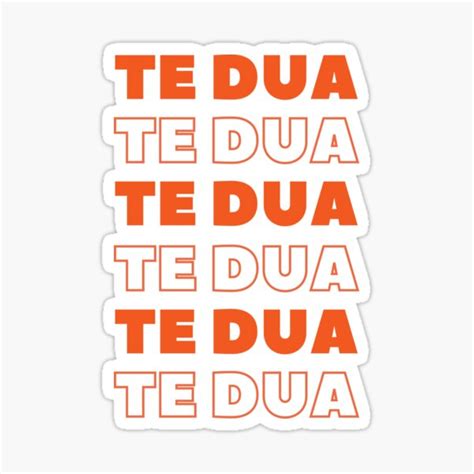 "TE DUA" Sticker for Sale by lizzyparisart | Redbubble