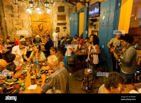 popular restaurant La Bottja, good food, live concert, street scene at ...