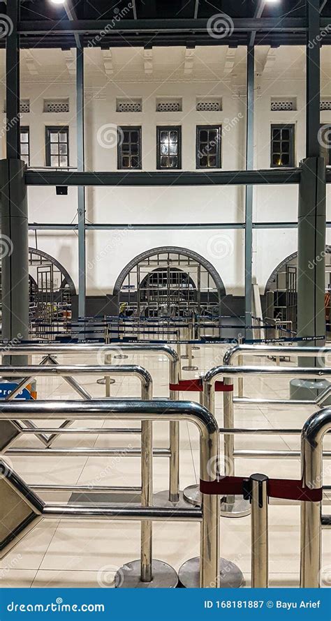 Empty Pasar Senen Train Station at Midnight Stock Image - Image of ...