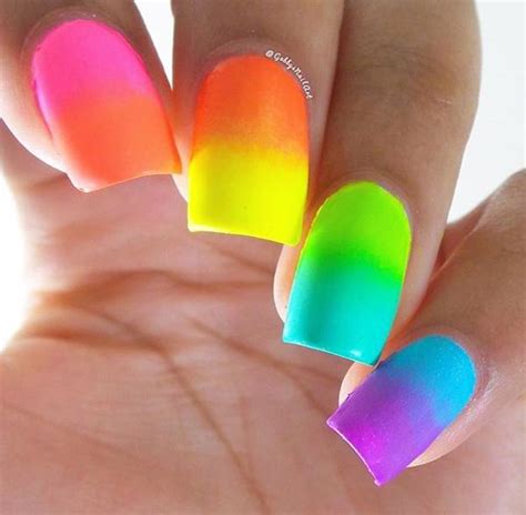 30+ Rainbow Nail Art Ideas | Art and Design