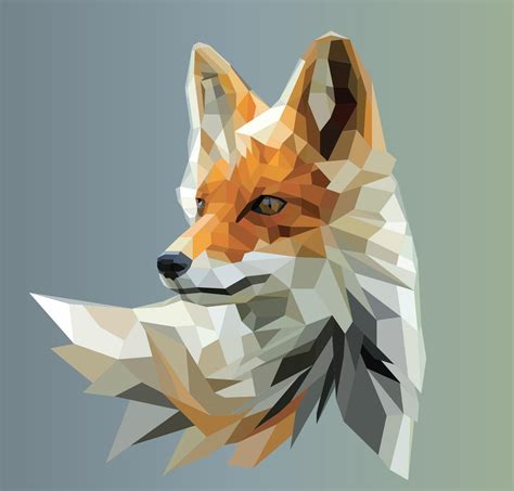 Polyfox, Digital, 1540px × 1474px • /r/Art | Geometric animals, Polygon ...