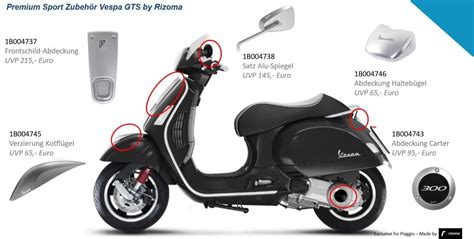 Vespa GTS Rizoma Premium Sport Accessories - Motorstop Jan Althoetmar