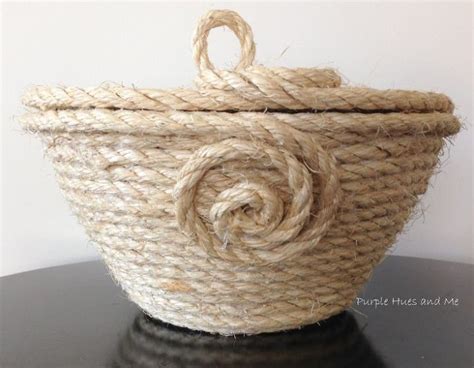 Coiled Sisal Rope Basket With Lid | Hometalk