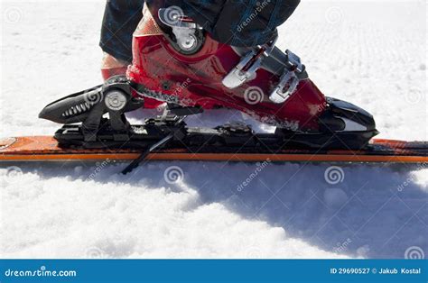 Skiing Equipment On Snow Royalty Free Stock Photography - Image: 29690527