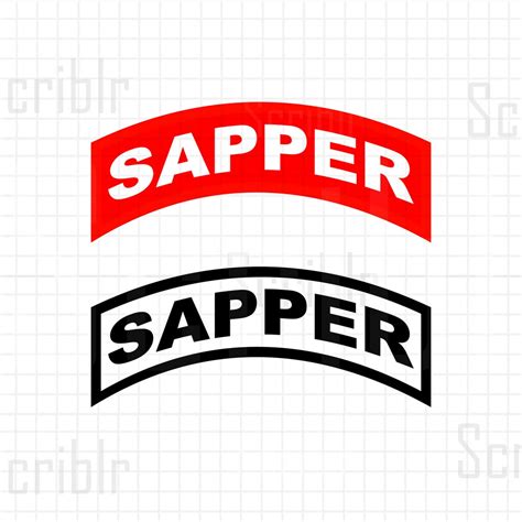 Army Sapper Tab SVG Vector Cutfile - Etsy