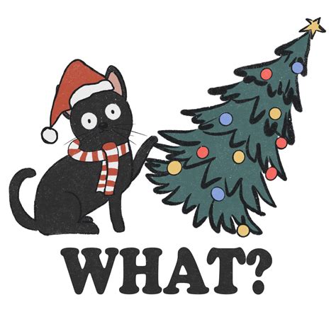 Funny Cat Knocking Over Christmas Tree Christmas Themed Png - Etsy ...