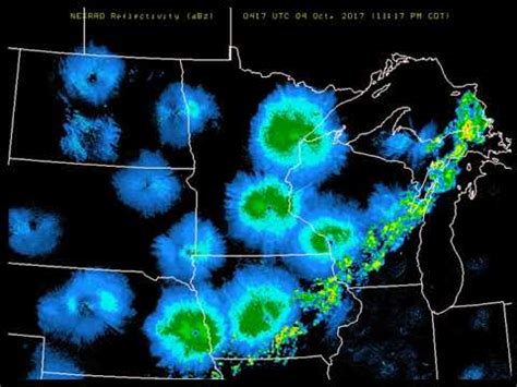 Nocturnal Migrating Birds on Radar, 10/03/2017 - YouTube