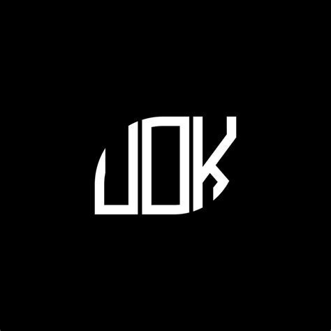 UOK letter logo design on black background. UOK creative initials ...