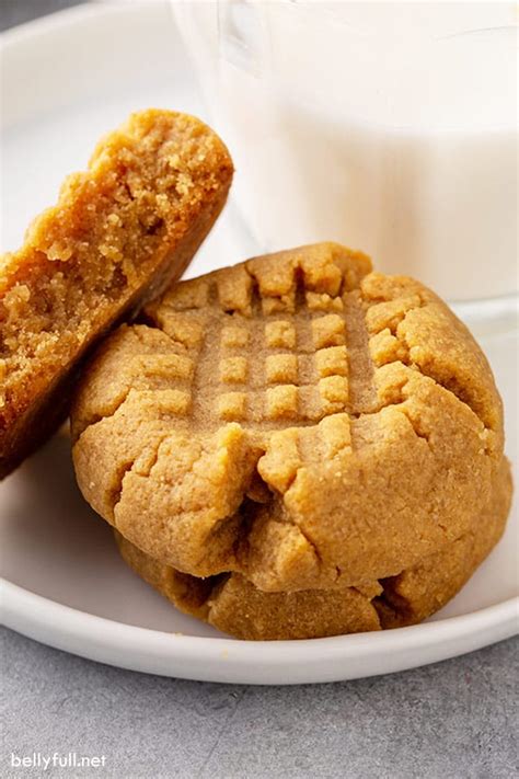 Easy Peanut Butter Cookies {only 5 ingredients!} - Belly Full