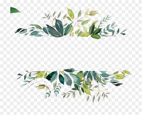 Free Watercolor Leaves Banner - Watercolor Leaves Border Png Clipart ...