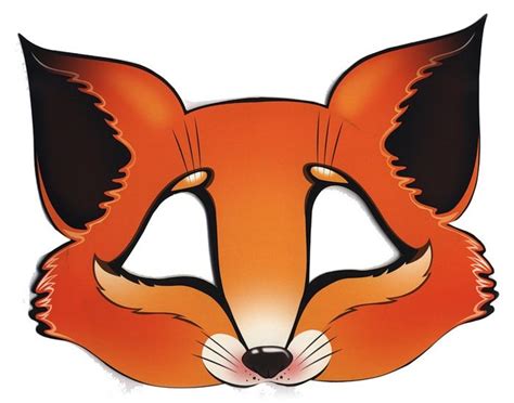 kids-face-masks-template-animals-orange-fox-cut-out - | Mask template ...