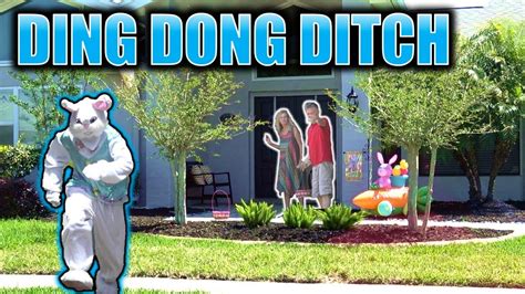 EASTER BUNNY DING DONG DITCH PRANK! - YouTube