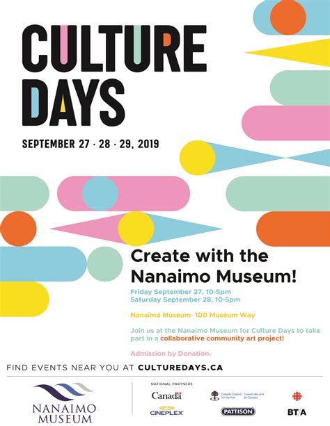 Cultural Days 2019 Poster - Nanaimo Museum