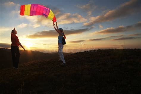 Boy Flying a Kite stock photo. Image of children, hill - 7793140