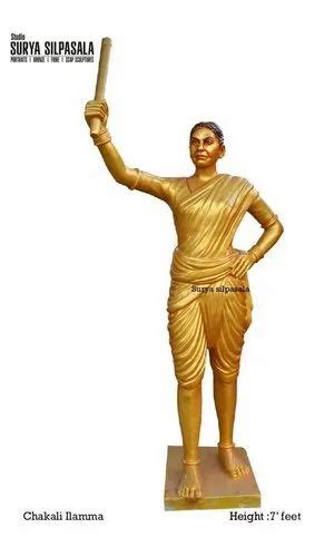 Polyresin Golden 7feet Chakali Ilamma Statue, For Exterior Decor at ...