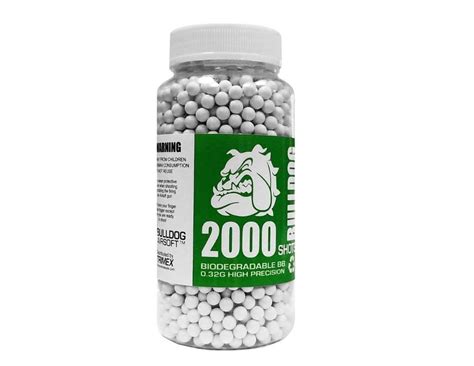 Bulldog Biodegradable 2000 Airsoft BB Pellets 0.32G (White) GB032 ...