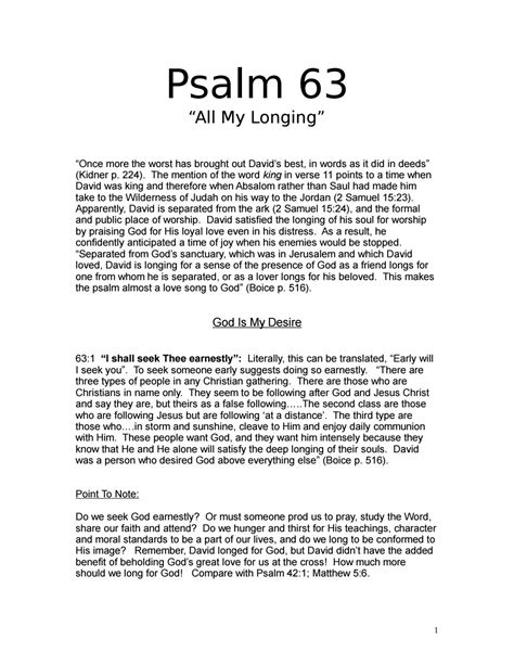 Psalm 63/Commentary by Mark Dunagan - Issuu