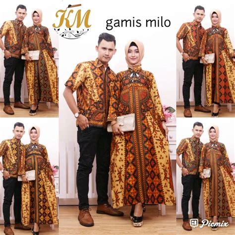 Contoh Baju Couple Baju Gamis Batik Busana Muslim Terbaru 2018