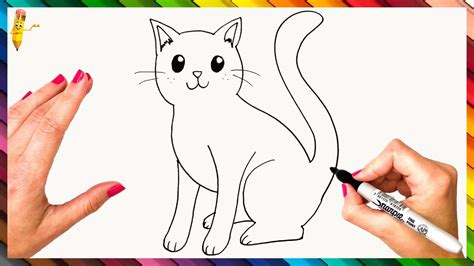 How To Draw A Cat Step By Step 🐈 Cat Drawing Easy - YouTube