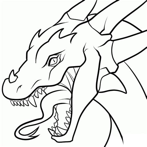 Dragon Sketch Easy at PaintingValley.com | Explore collection of Dragon ...