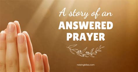 A Story of an Answered Prayer // Raising Bliss