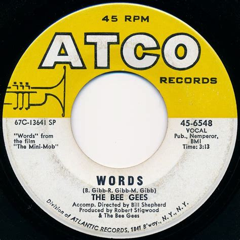 The Bee Gees – Words (1968, SRC - Pressing, Vinyl) - Discogs