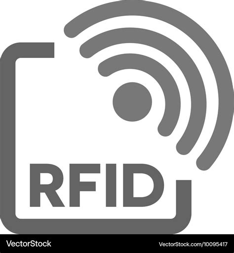 Rfid tag icon radio frequency identification Vector Image