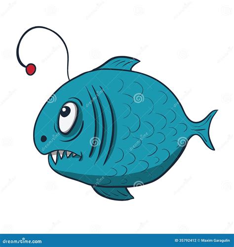 Funny Cartoon Fish. Vector Illustration Stock Photography - Image: 35792412