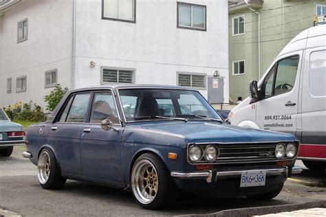 Old Parked Cars Vancouver: 1969 Datsun 510 Sedan