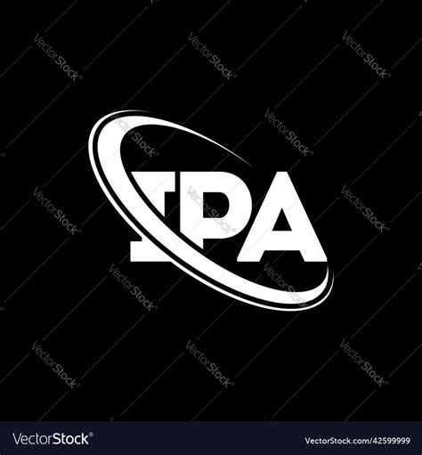 Ipa logo letter design Royalty Free Vector Image