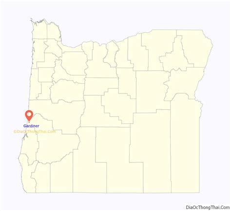 Map of Gardiner CDP, Oregon