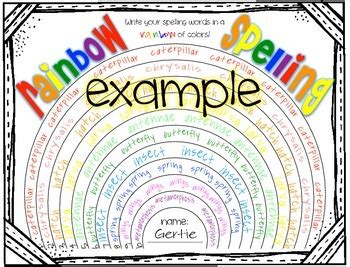 Rainbow Spelling FREE by Find Me in First | Teachers Pay Teachers