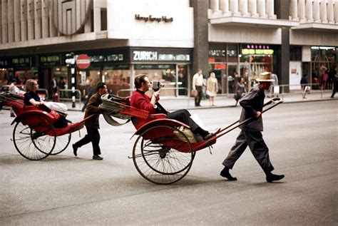 Rickshaws on Nathan Road, Hong Kong, 1972 ~ vintage everyday