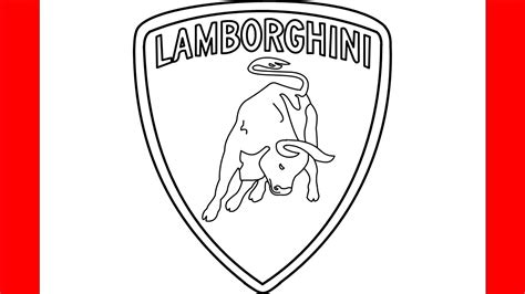 How To Draw Lamborghini Logo - Step By Step Drawing - YouTube