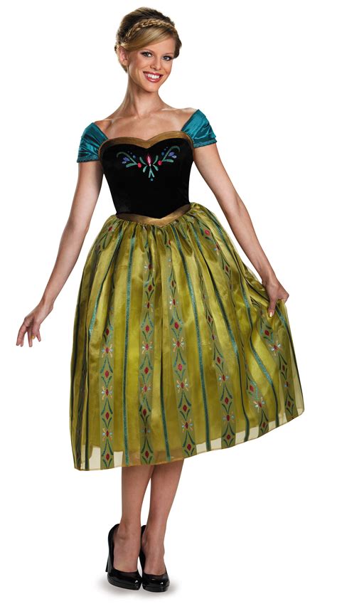 INCLUDES: FROZEN - ANNA CORONNATION DELUXE COSTUME (ADULT) - DISNEY'S ...