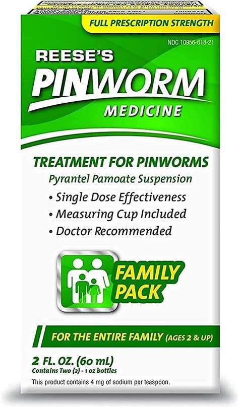 Amazon.com: REESE'S PINWORM Medicine Liquid for Entire Family, Full ...