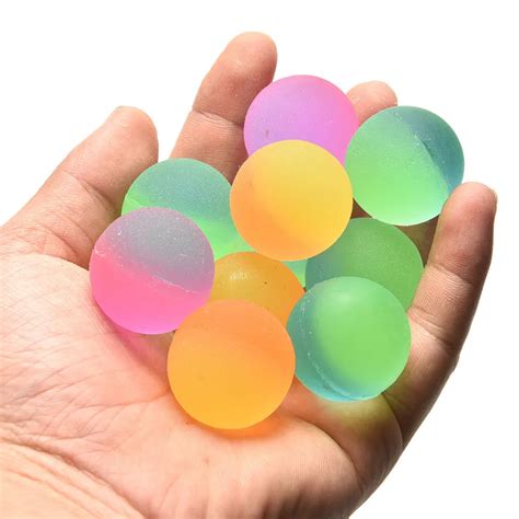 32MM 10Pcs/lot Luminous Moonlight High Bounce Toy Balls Kids Gift Party ...