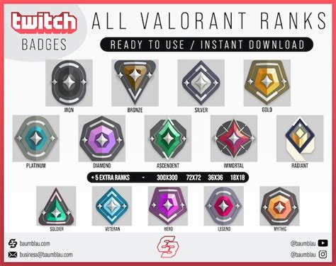 All Valorant Badges Ranks NEW Ascendent Rank 5 Extra Ranks - Etsy Hong Kong