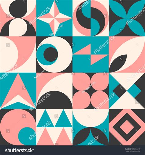 Mid Century Modern Abstract Geometric Wall Stock Vector (Royalty Free ...