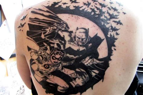 Amazing Batman back tattoo