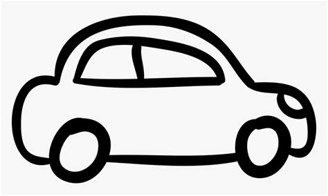 Car Outlined Vehicle Side View - Car Side View Clipart, HD Png Download ...