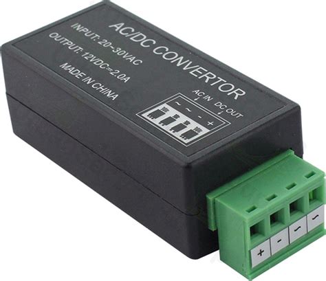 24V AC to 12V DC Converter Adapter : 2.5A : Go from AC to DC Power ...