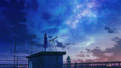 Anime Starry Night Desktop Wallpaper Here s a selection for you to download