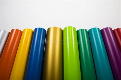 Colored vinyl rolls stock image. Image of rainbow, blue - 101928059