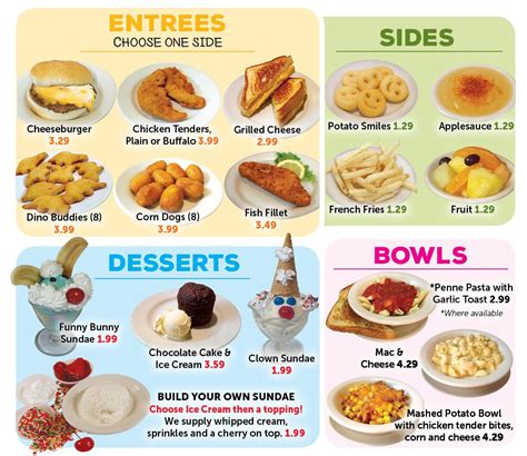 Valley Dairy Restaurants Kids Menu | Diner recipes, Kids menu, Kid ...