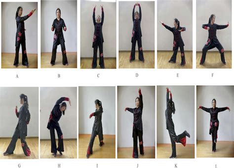 Twelve forms of Integrated Qigong exercise. (A) Form 1: Xu exercise ...